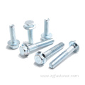 Hexagon flange bolts with blue zinc DIN6921